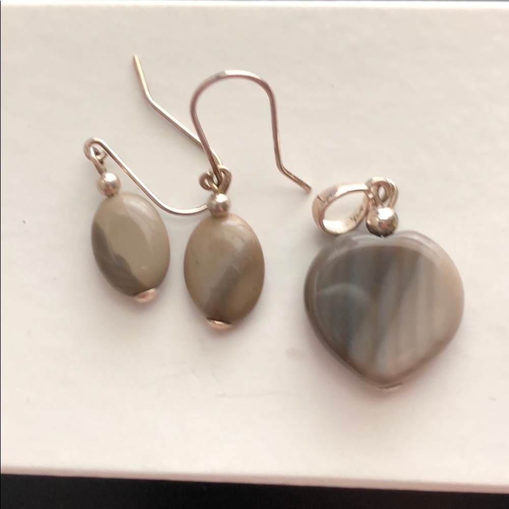 Earrings and pendant
